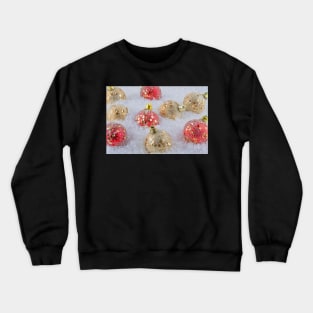 Red and Gold Christmas baubles Crewneck Sweatshirt